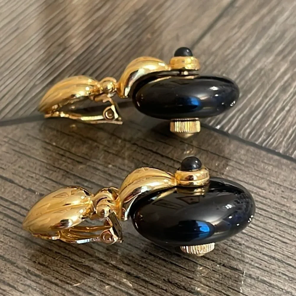Joan Rivers Interchangeable Door Knocker Earrings Disc Drop Dangle Clip Ons